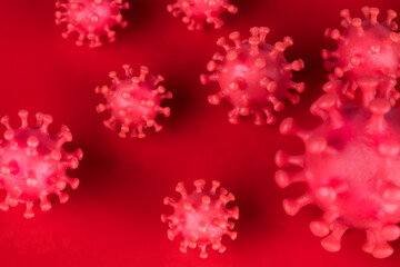Virus cells in infected, Pandemic medical health