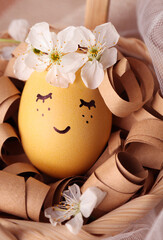 easter eggs and flowers