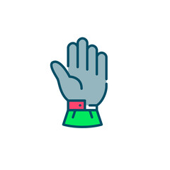 Skiing glove. Winter sports clothing