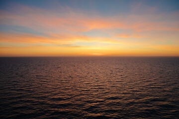 sunset at the sea. Beautiful colors in the sky