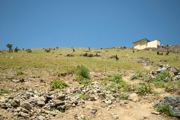 Hot terrain in the mountain steppe