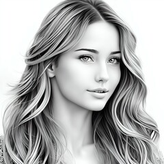 Fototapeta premium Grace and Elegance - portrait of a young woman 