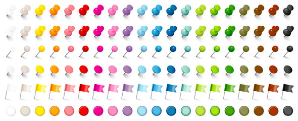 Set 6 Verschiedene Pins, Herzen, Nadeln, Flaggen & Magnete 20 Bunte Farben