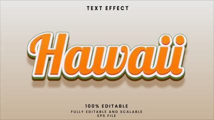 Hawaii editable text effect	