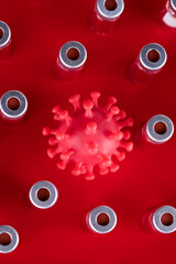 Pandemic medical health risk concept, corona virus