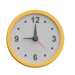 Clock 3d realistic object design vector icon illustration
