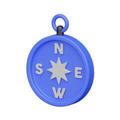 Fototapeta premium Compass 3d realistic object design vector icon illustration