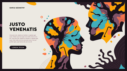 Rorschach inspired landing page vibrant colors