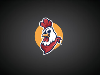 Fried chicken restaurant logo template.
