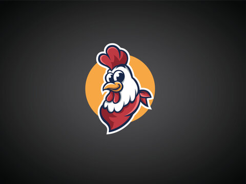 Fried chicken restaurant logo template.
