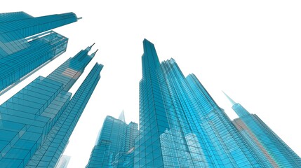 Fototapeta na wymiar Skyscrapers in the city