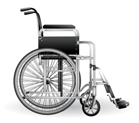 Fototapeta na wymiar realistic wheelchair cane isolated onwhite 
