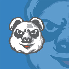 panda illustration for logo and tshirt design