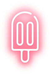 Set of ice cream neon