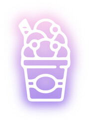 Set of ice cream neon