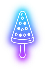 Set of ice cream neon