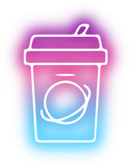 Set of ice cream neon