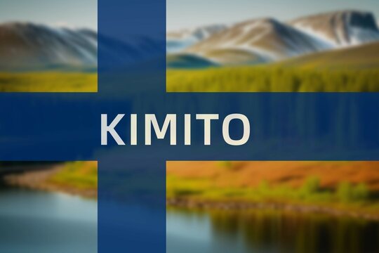 Kimito: Ortsname der finischen Stadt Kimito in der Region Varsinais-Suomi auf der finnischen Flagge