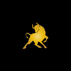 bull vector illustration for a logo,icon or symbol. bull template logo. bull silhouette 