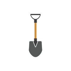 Simple Vector Shovel Logo Template. Tools Icons for Gardening and Farming.