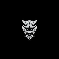 samurai mask vector illustration for an icon,symbol or logo. samurai mask logo 