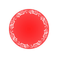 red frame with line pattern for web