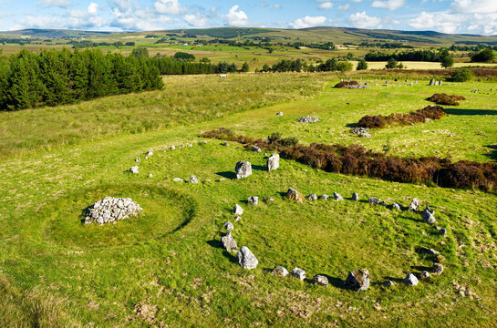 Beaghmore prehistoric stone circles circle alignment alignments. Sperrin Mountains, Co. Tyrone, N. Ireland, UK date from 2000 BC