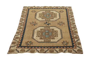 Fototapeta na wymiar hand-woven, decorative wool Turkish rug 