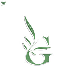 Letter G Floral Icon