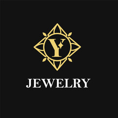 Y Letter with Sparkle and Diamond Icon for Jewelry Ring, Necklace, Accessories Retail, Store Business Workshop Logo Template