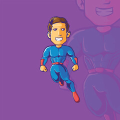 super heroes illustration for logo and tshirt design