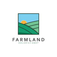 Landscape Farmland Logo Template