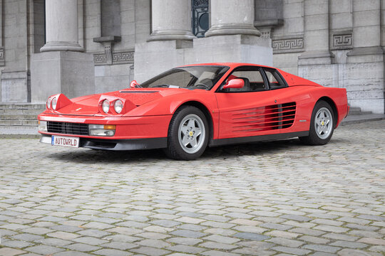 BRUSSELS, BELGIUM-DECEMBER 26, 2022: 1984 Ferrari Testarossa (Type F110)