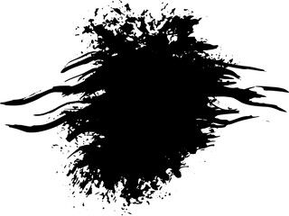 Grunge Ink Brush Print Texture with Copyspace