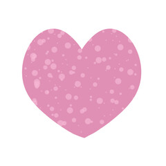 Cute heart shape. Pink love icon.decorative heart illustration