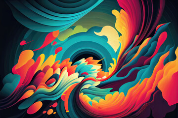 Obraz premium Abstract colorful background wallpaper design (Generative AI)