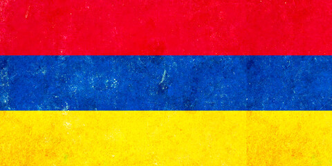 Flag of Armenia with Grunge texture. 