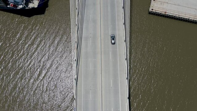 The Talmadge Memorial Bridge is a bridge in the United States spanning the Savannah River between downtown Savannah, Georgia and Hutchinson Island. It carries US 17/SR 404 Spur.