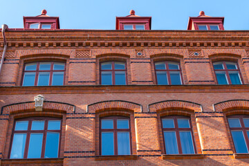 Obraz premium Beautiful exterior of a vintage luxury Swedish apartment building