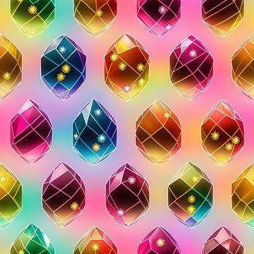 seamless, tileable, abstract colorful background with diamods