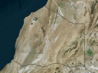 Boujdour, Western Sahara. High-res satellite. No legend