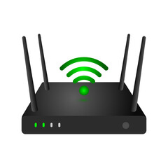 Wireless Router, Modem, Access Point, device icon illustration design