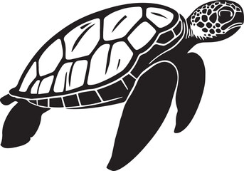Vector turtle silhouette of a isolated on a white background, Vector illustration SVG