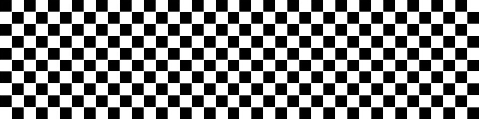 Black and white finish line. Checkered flag vector icon. Chess pattern.