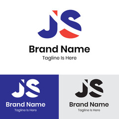 Abstract letter JS logo design
