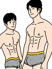 Fototapeta premium cute men cartoon on white background