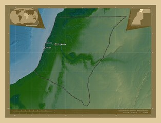 Laayoune-Sakia El Hamra, Western Sahara. Physical. Labelled points of cities