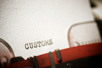 Customs concept view