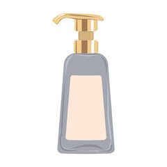 Fototapeta na wymiar Cosmetic lotion with dispenser. Vector illustration
