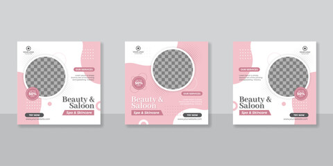 Beauty and spa promotion social media post